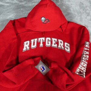 Russell Athletic Red Hoodie with Rutgers Logo